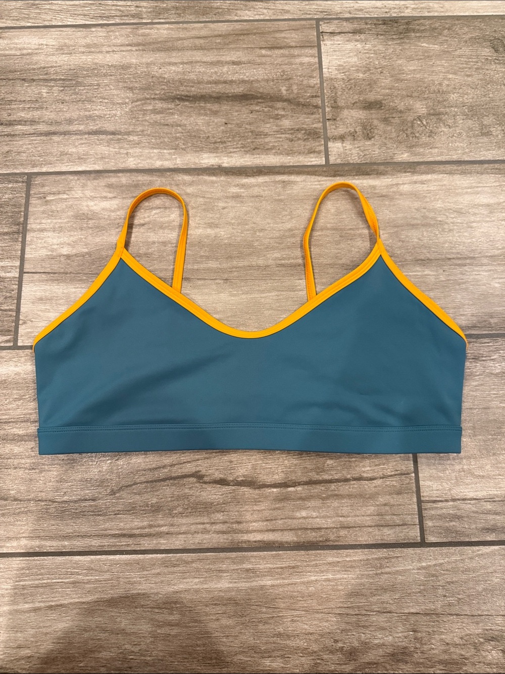 Spiritual Gangster Nirvana Tech Horizon Bra Women’s XL Cabana Blue & Gold